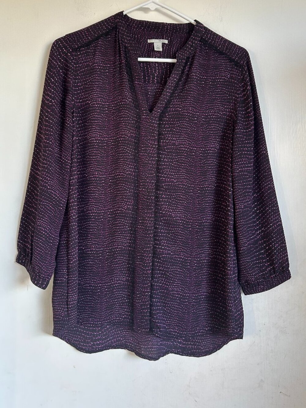 Halogen - Purple Ripple Print Blouse